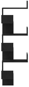 Prateleira de Canto vidaXL Preto Carvalho 45x45x147 cm Madeira Revesti