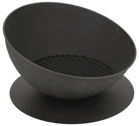 444903 Esschert Design Taça de combustão inclinada num disco preto