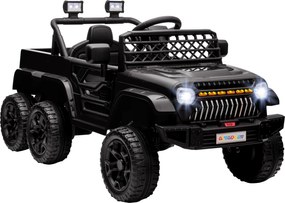 AIYAPLAY Carro Elétrico Infantil Buggy Elétrico Infantil 2 Motores 12 V 3 Velocidades Reboque Traseiro 122x62,5x65 cm Preto | Aosom Portugal