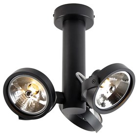Foco moderno preto ajustável de 3 luzes - Goes Moderno