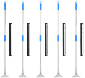 vidaXL Rodo de chão 5 pcs 55x119,5 cm aço e borracha