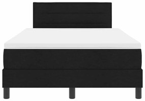 Cama Box com Colchão e LED Preto 120x200 cm Tecido