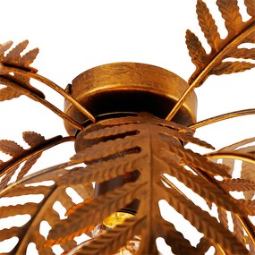 Candeeiro de teto vintage dourado 45 cm redondo - Botanica Rústico