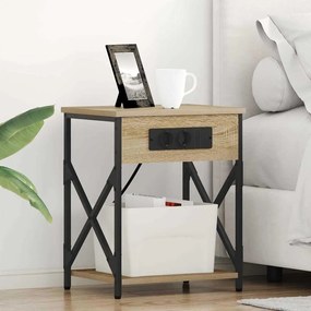 vidaXL Armário de Cabeceira 2 pcs Carvalho sonoma 41 x 31 x 51 cm