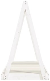 Estrutura de cama infantil 70x140 cm pinho maciço branco