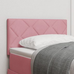 vidaXL Cabeceira LED Rosa Conjunto de 2 Rosa Tecido, Madeira 80 cm