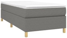Estrutura de cama sem colchão 80x200 cm tecido cinzento-escuro