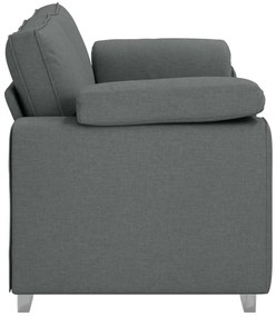 Sofá Loveseat Cinza Escuro, 140 cm, Tecido