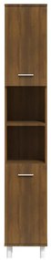 Armário WC 30x30x179 cm derivados de madeira carvalho castanho