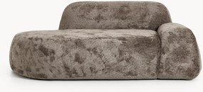 Chaise longue em teddy-bouclé Wolke (2 lugares)
