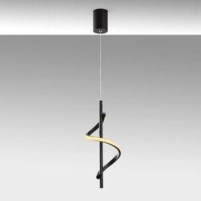 Candeeiro de Teto Likma – Preto – 16x50-100x16 cm