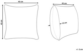 Almofada decorativa preto e branco 45 x 45 cm YONCALI Beliani