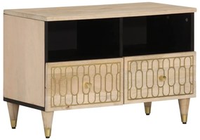 Móvel de TV 70x33x46 cm madeira de mangueira maciça