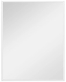 HOMCOM Espelho Parede Decorativo 70x90 cm Retangular Estilo Moderno Sala 4 Ganchos Metálicos Branco Elegante Funcional | Aosom Portugal