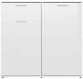Aparador 80x36x75 cm derivados de madeira branco brilhante
