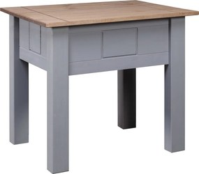 vidaXL Mesa de cabeceira 50,5x50,5x52,5 cm pinho Panama cinzento
