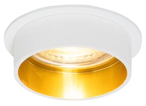 Foco embutido moderno branco com interior dourado - Insta Moderno