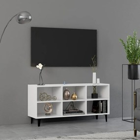 Móvel de TV com pernas em metal 103,5x30x50 cm branco