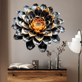 Autocolante de parede - Flor de lótus preta