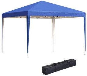 Tenda Dobrável 295x295x255 cm com Bolsa de Transporte Altura Ajustável