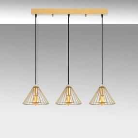 Chandelier Soylu – Dourado Brilhante – 72 x 20 x 117 cm