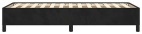 Estrutura de cama sem colchão 100x200 cm veludo preto