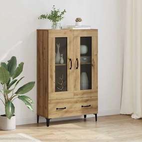 vidaXL Buffê com gaveta Carvalho Artesanal 70 x 31 x 115 cm