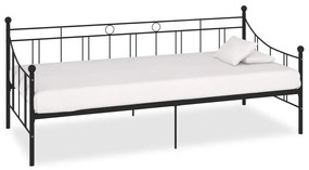 vidaXL Estrutura sofá-cama 90x200 cm metal preto