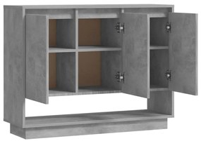 Aparador 97x31x75 cm contraplacado cinzento-cimento