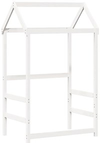 Sofá-cama c/ telhado 90x190 cm madeira de pinho maciça branco