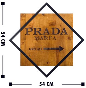 Acessório Decorativo de Parede Fashion 2 – Nogueira e Preto – 54 x 54
