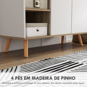 Aparador de Sala de Estar Aparador de Cozinha com 1 Gaveta 2 Portas de