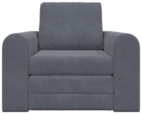 Sofá-Cama 2-em-1 Cinza Escuro 98x71x83 cm Veludo