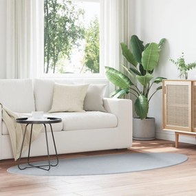 Tapete 'HUARTE'Pelagem Curta Suave e Lavável Cinza 100x200 cm