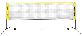 Rede de badminton regulável em altura 500 x 103 x 155 cm com saco de transporte Preto-amarelo