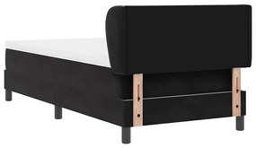 Cama Box Spring vidaXL com Colchão Preto 100x200 cm Veludo