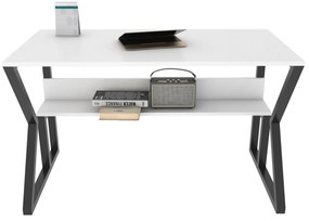 Secretária Wake – Preto e Branco – 120 cm x 72,8 cm x 60 cm