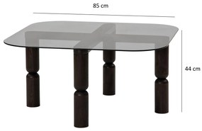 Mesa de Café Kei – Cor Antracite Fumado – 80cm x 40cm x 80cm
