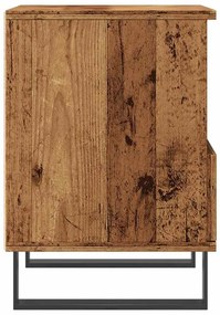 Mesas cabeceira 2pcs 40x35x50cm derivados madeira madeira velha