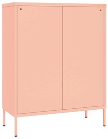 Armário com gavetas aço 80x35x101,5 cm rosa