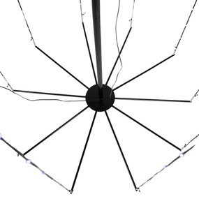 Candeeiro de pé de Natal preto 240cm incl. LED RGB IP44 com controlo remoto - Nagi