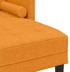 Sofá L em forma de L para 3 pessoas vidaXL Amarelo Escuro 160 cm Tecid