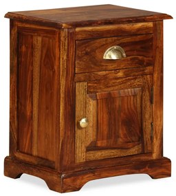 vidaXL Mesa de cabeceira em madeira sólida de acácia 40x30x50 cm