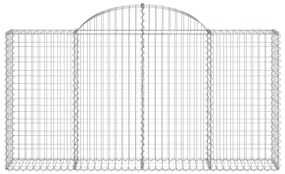 Cestos gabião arqueados 15 pcs 200x30x100/120 ferro galvanizado