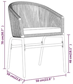 3 pcs conjunto de jantar para jardim preto