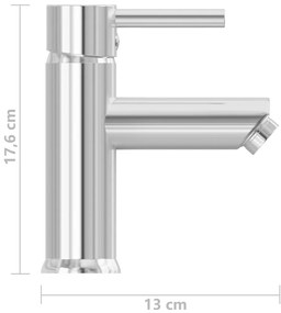 Torneira para lavatório de casa de banho 130x176 mm cromado