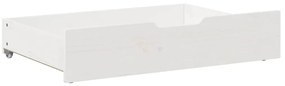 Gavetas para cama 2 pcs 85x55x17 cm pinho maciço branco