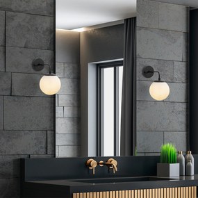 Aplique de Parede Viran – Preto e Creme – 15 x 27 x 25 cm