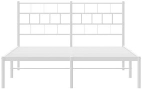Estrutura de cama com cabeceira 120x200 cm metal branco