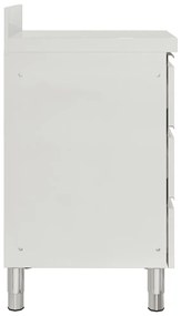 Armários p/ cozinha comercial c/ 3 gavetas 2 pcs aço inoxidável